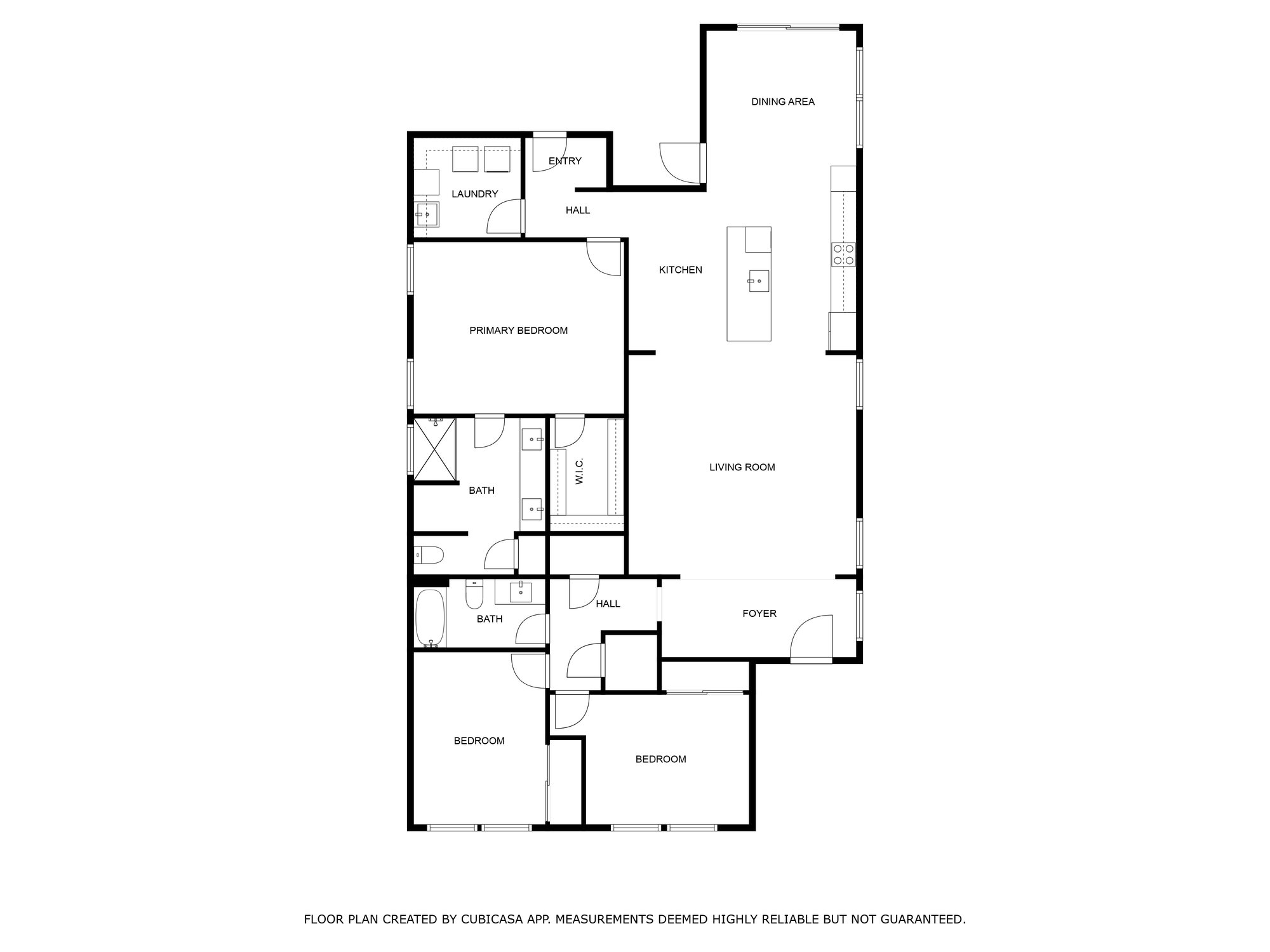 black and white 2D floorplan